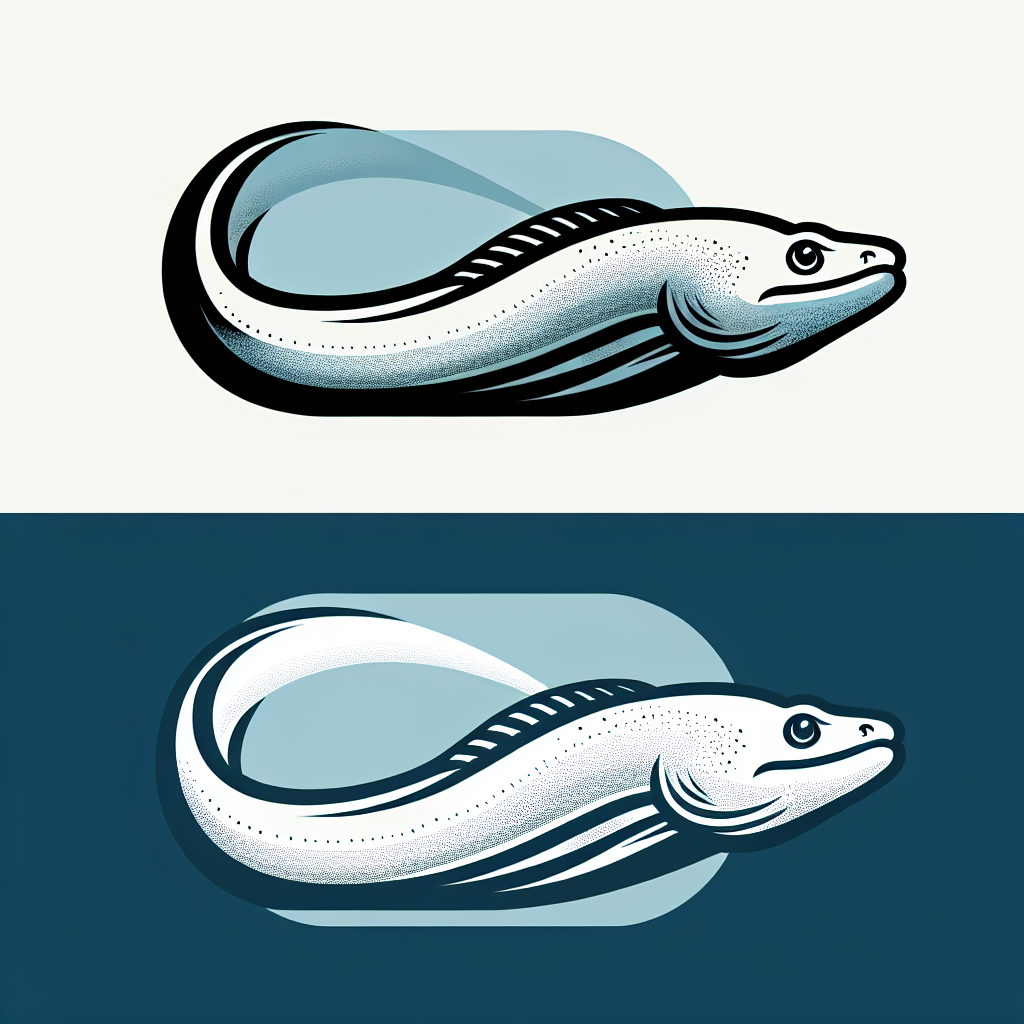 A stylized moray eel illustration A stylized moray eel illustration