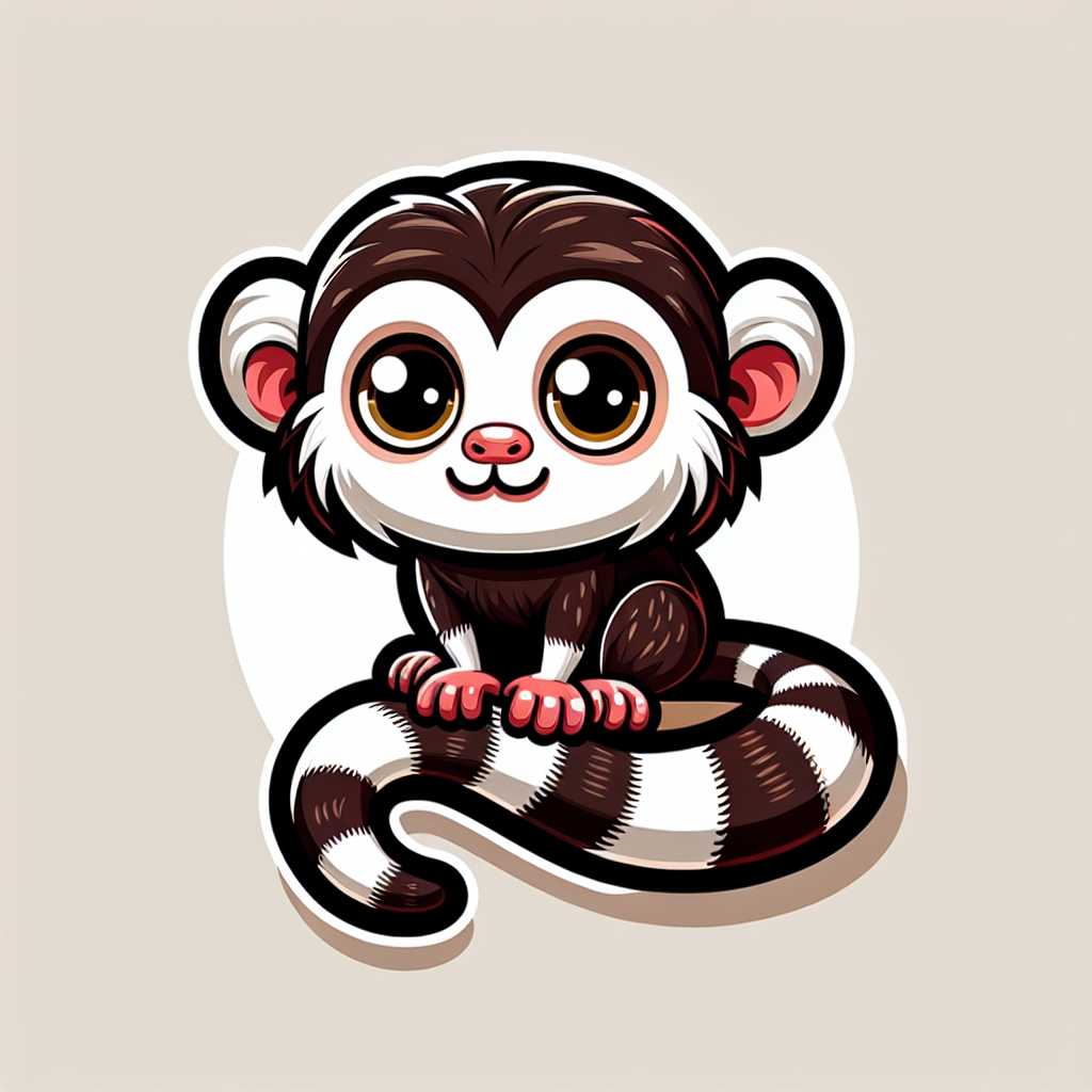 A cute monkey sits on its tail A cute monkey sits on its tail