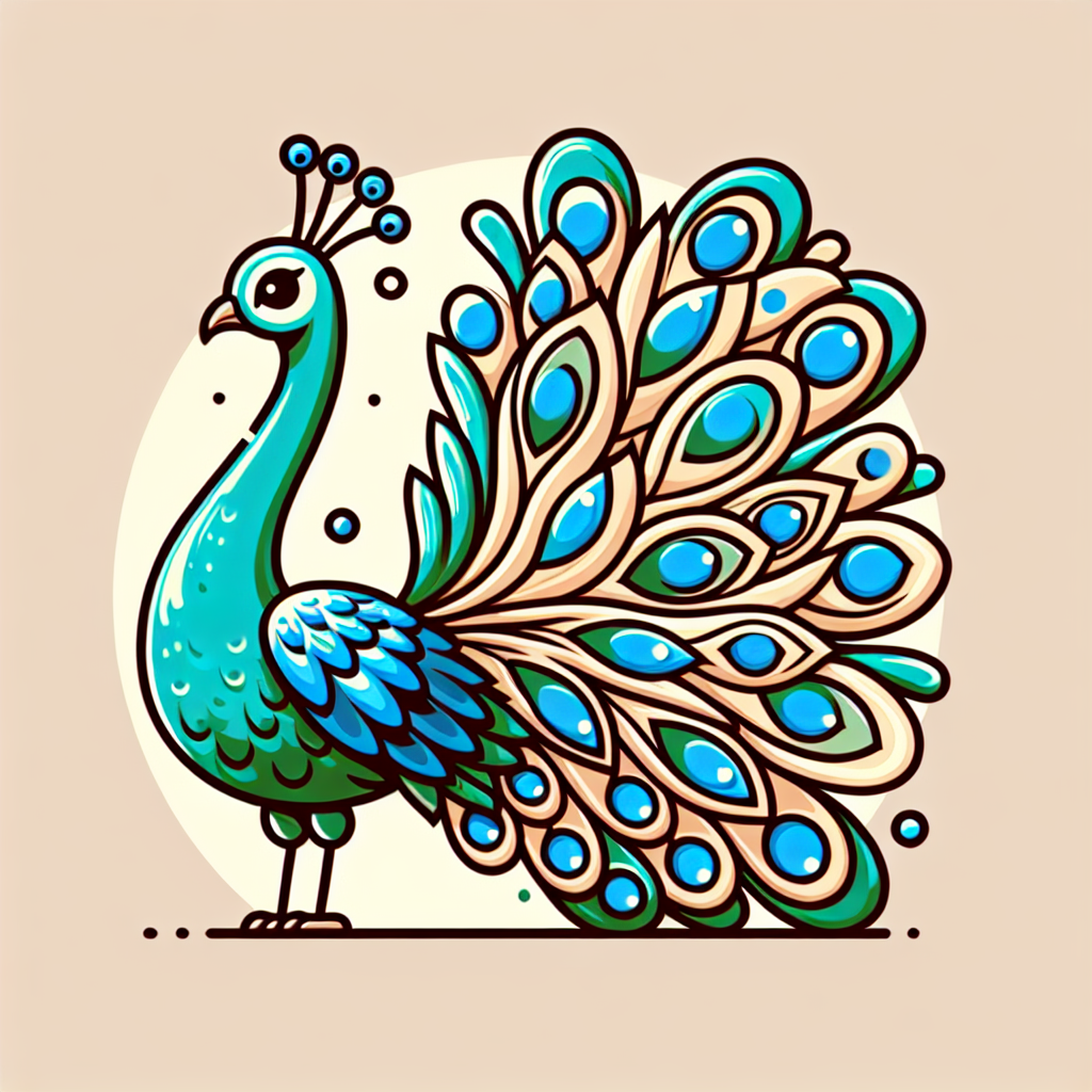 A colorful peacock displays its feathers A colorful peacock displays its feathers