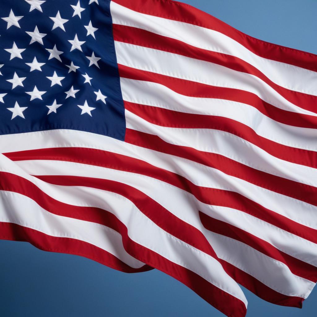 The american flag waves proudly in the wind The american flag waves proudly in the wind