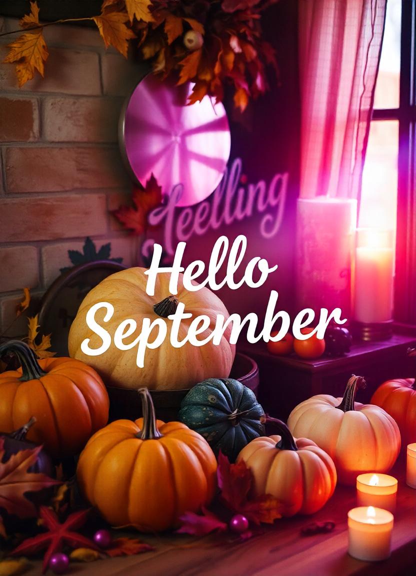 Pumpkins and candles welcome september Pumpkins and candles welcome september