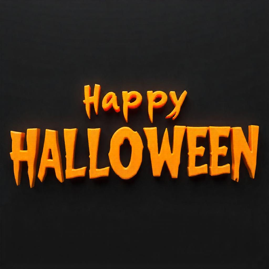 Happy halloween greeting on a black background Happy halloween greeting on a black background