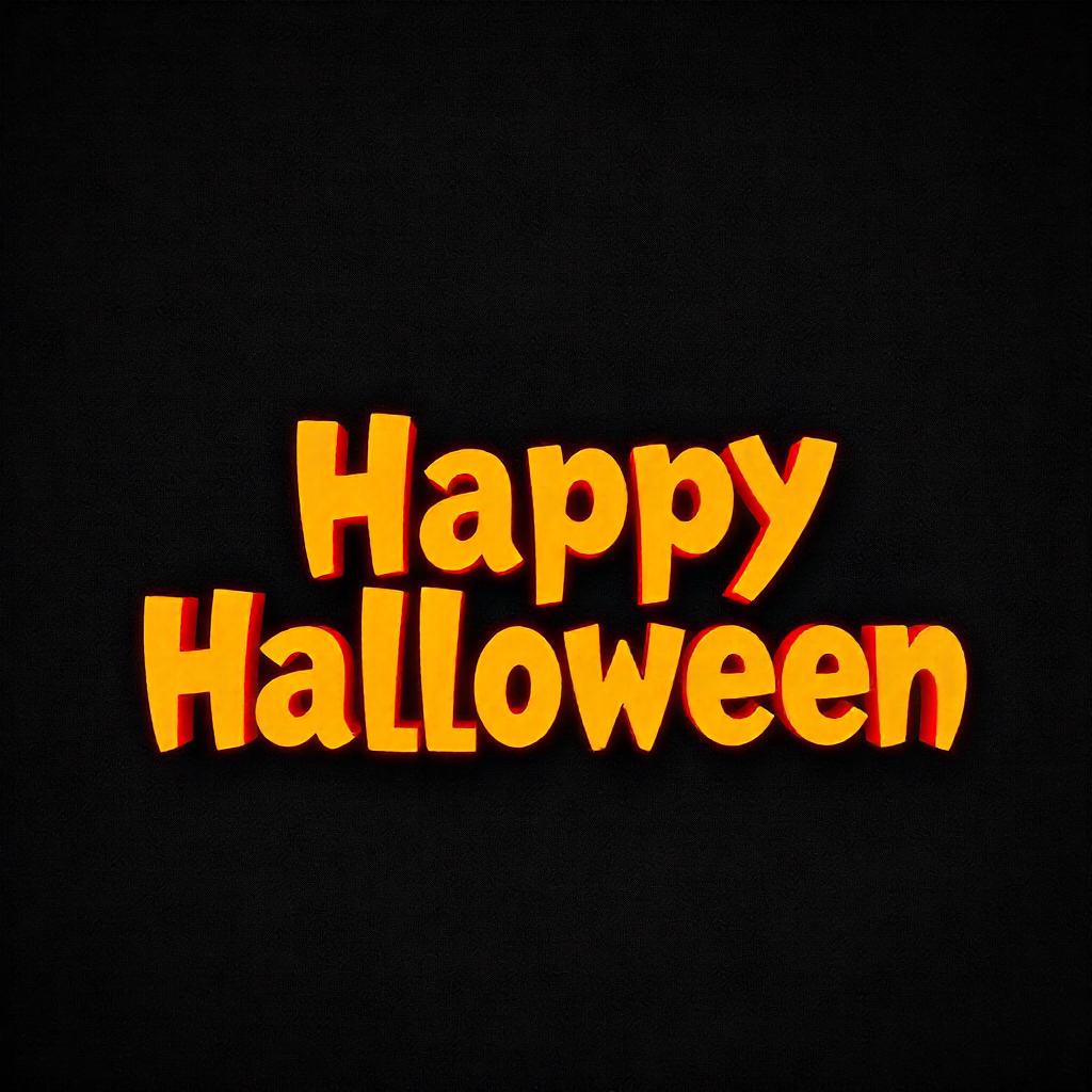 Happy halloween greeting on a black background Happy halloween greeting on a black background