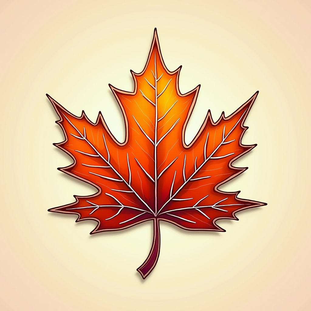 A single, orange maple leaf A single, orange maple leaf