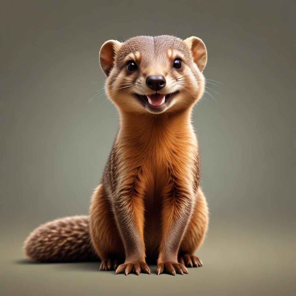 A banded palm civet smiles for the camera A banded palm civet smiles for the camera
