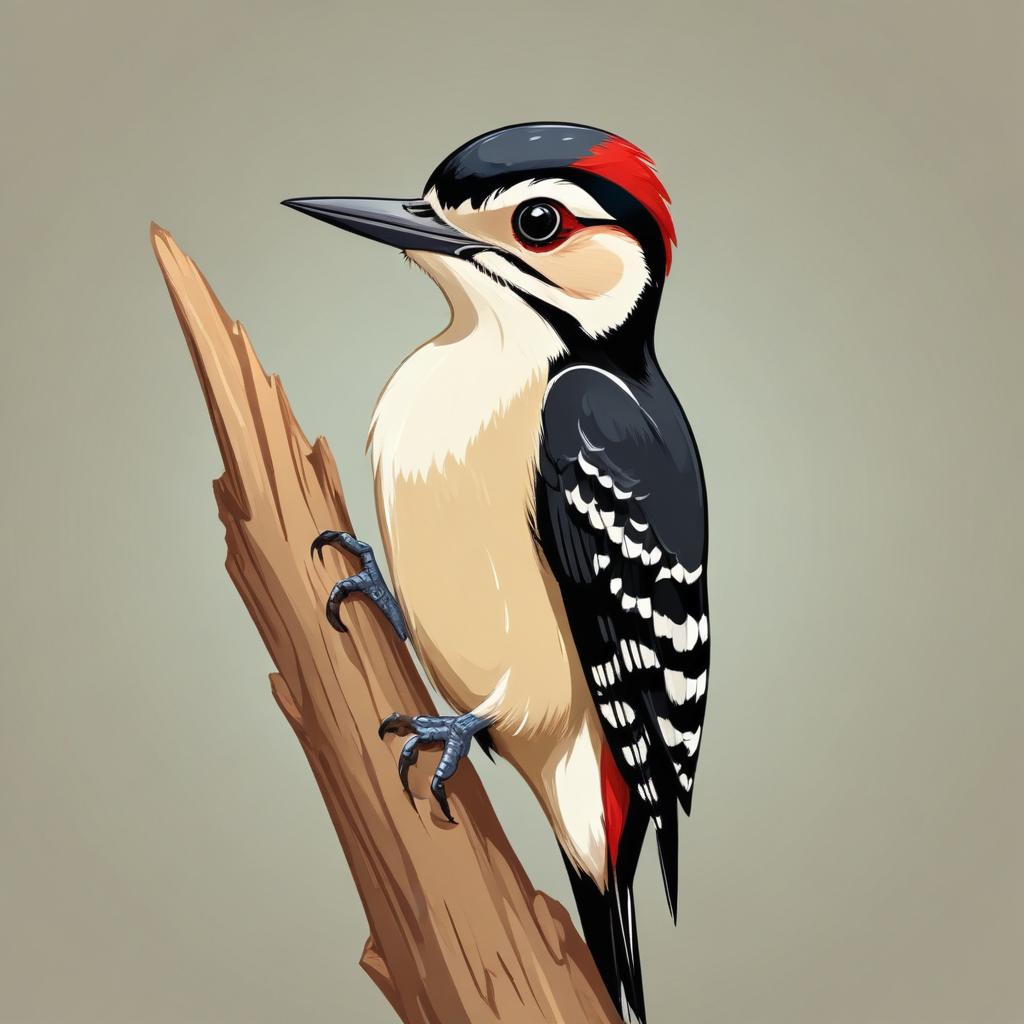 A woodpecker perches on a branch A woodpecker perches on a branch