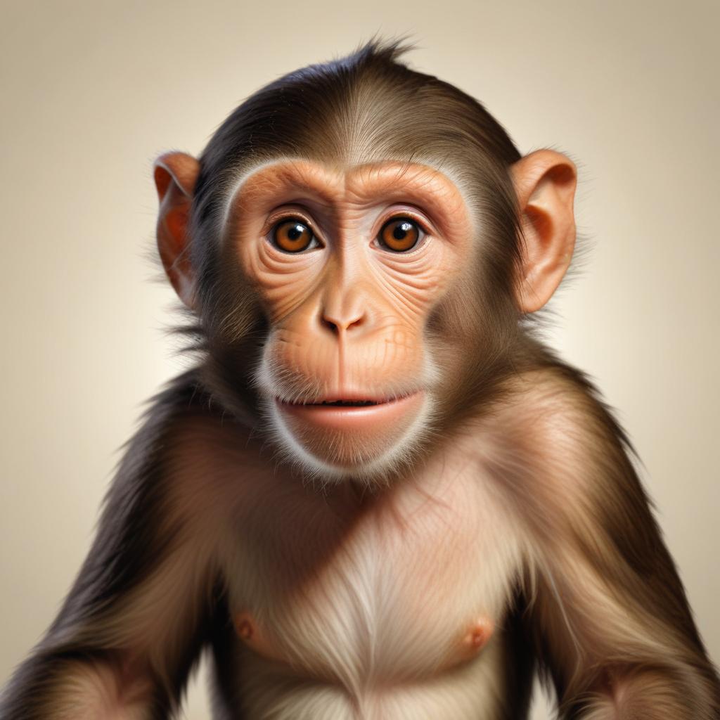 A young monkey stares intently at the camera A young monkey stares intently at the camera