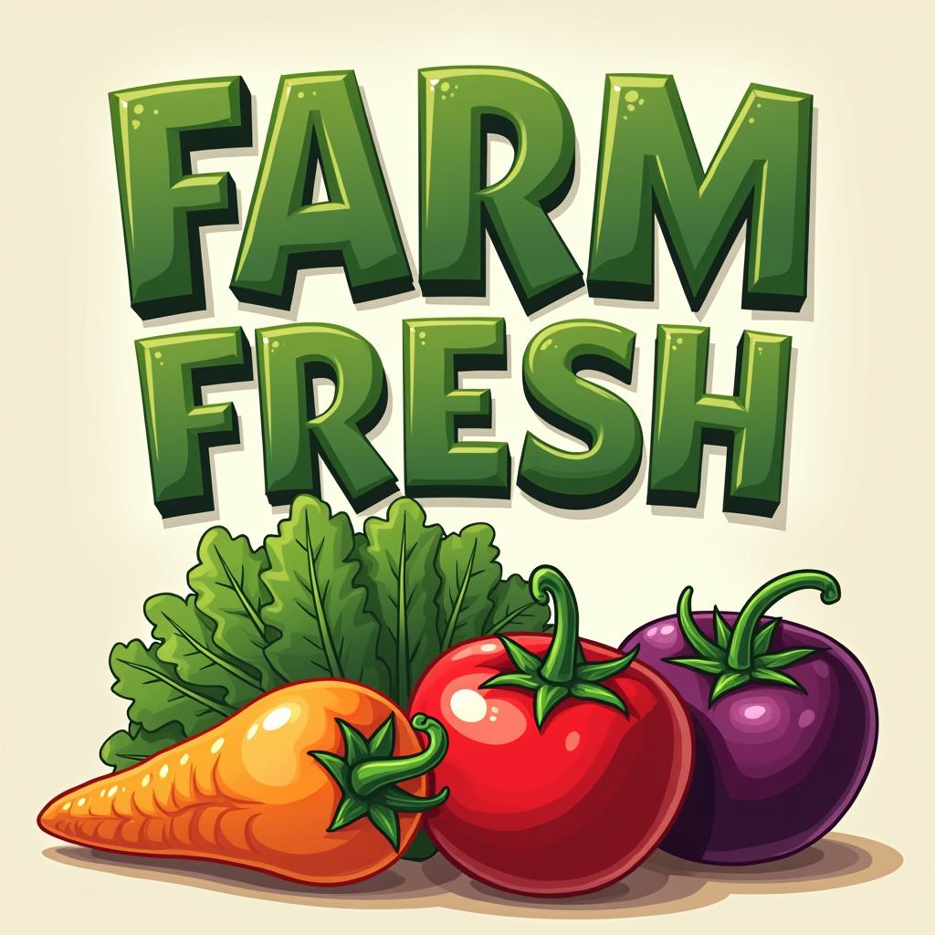 Farm fresh produce with a tomato, pepper, and eggplant Farm fresh produce with a tomato, pepper, and eggplant