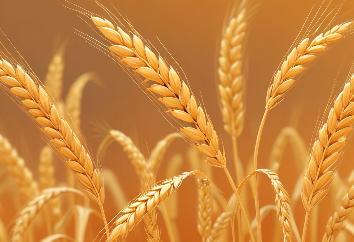 Golden wheat stalks sway gently in the summer sun Golden wheat stalks sway gently in the summer sun