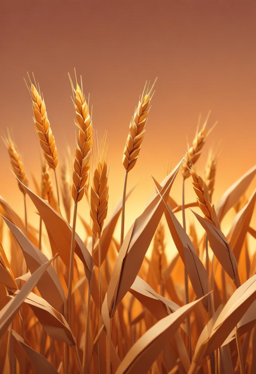 Golden wheat stalks sway in the evening sun Golden wheat stalks sway in the evening sun