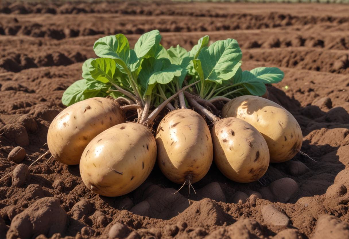 Freshly harvested turnips in a field Freshly harvested turnips in a field