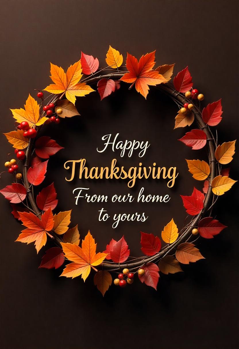 Thanksgiving wreath: from our home to yours! Thanksgiving wreath: from our home to yours!