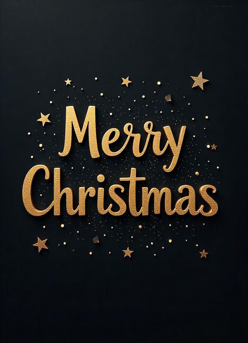 Gold merry christmas on a black background Gold merry christmas on a black background
