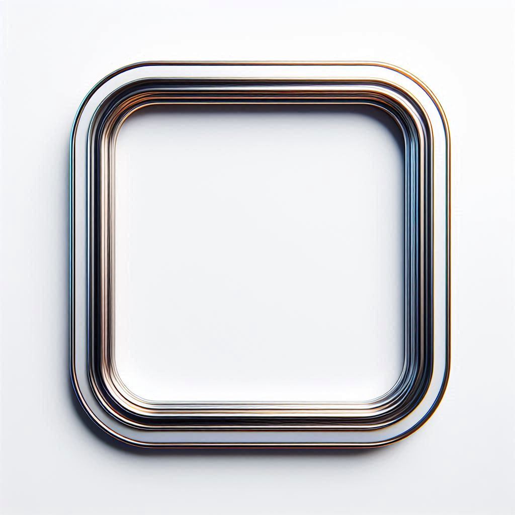 A silver picture frame sits on a white background A silver picture frame sits on a white background