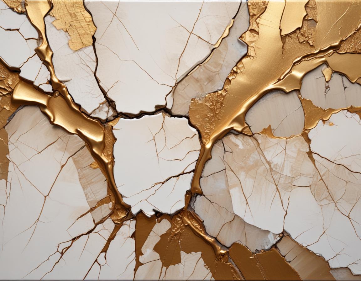 Abstract gold and white art Abstract gold and white art