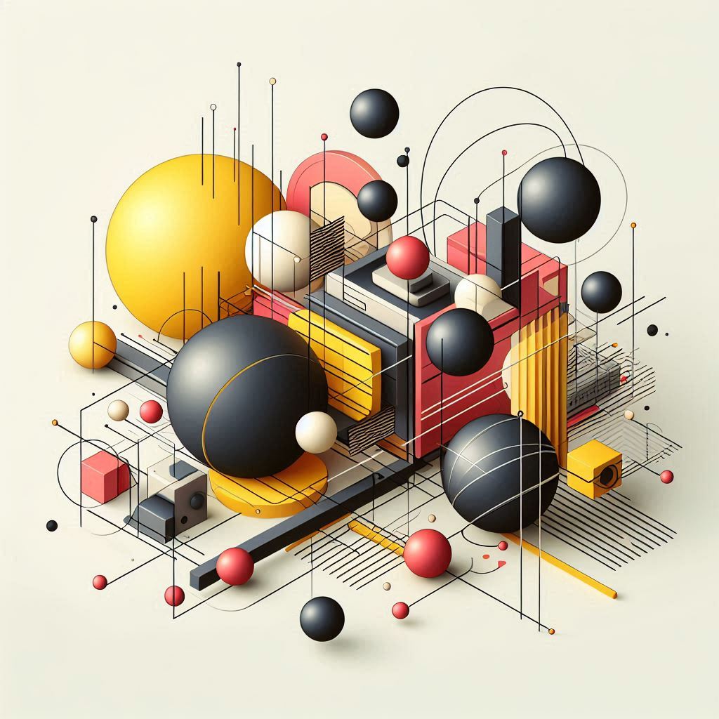 A colorful abstract design with geometric shapes A colorful abstract design with geometric shapes