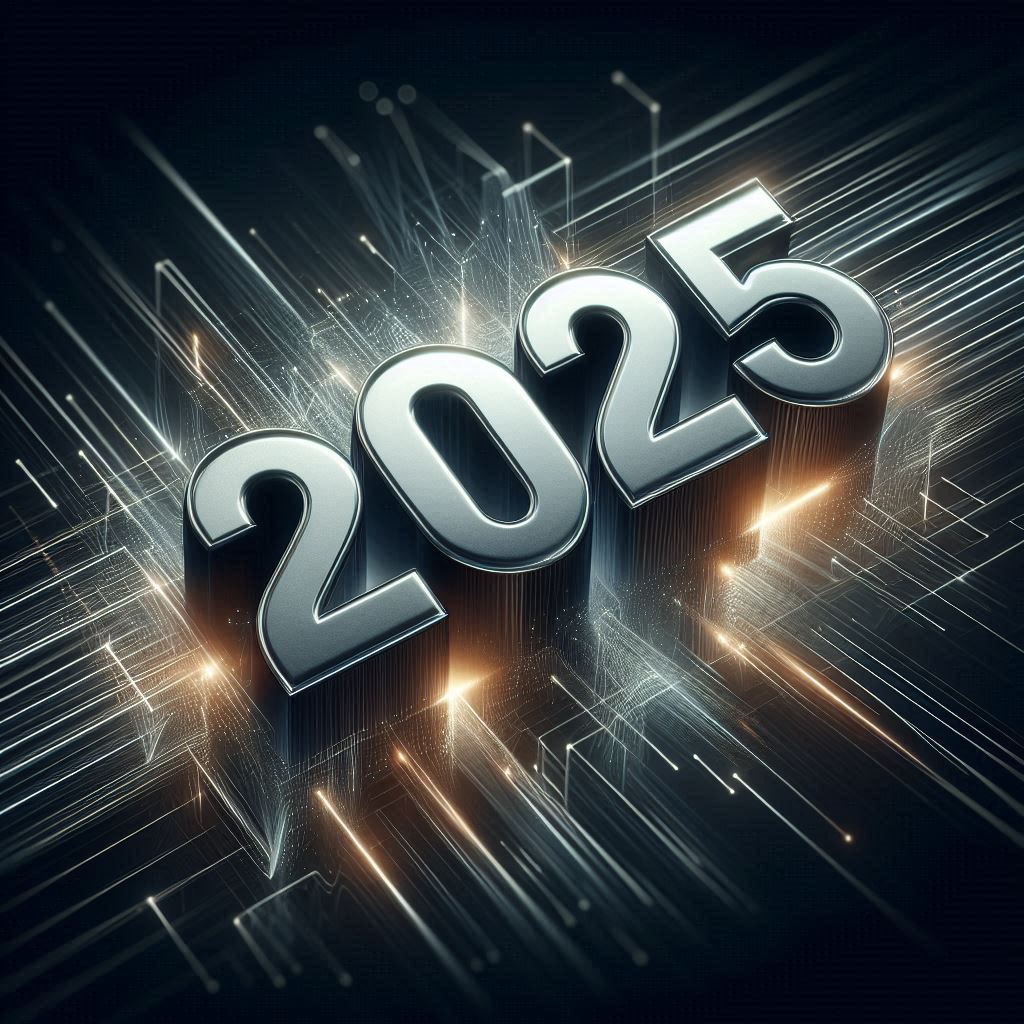 The year 2025 is rendered in 3d The year 2025 is rendered in 3d