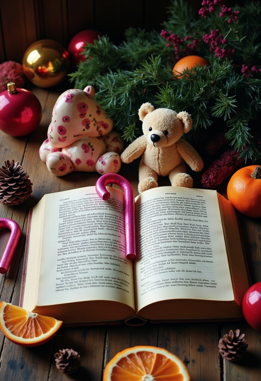 A book is open on a wooden table A book is open on a wooden table