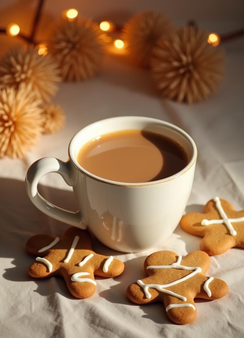Coffee and gingerbread make a cozy afternoon Coffee and gingerbread make a cozy afternoon