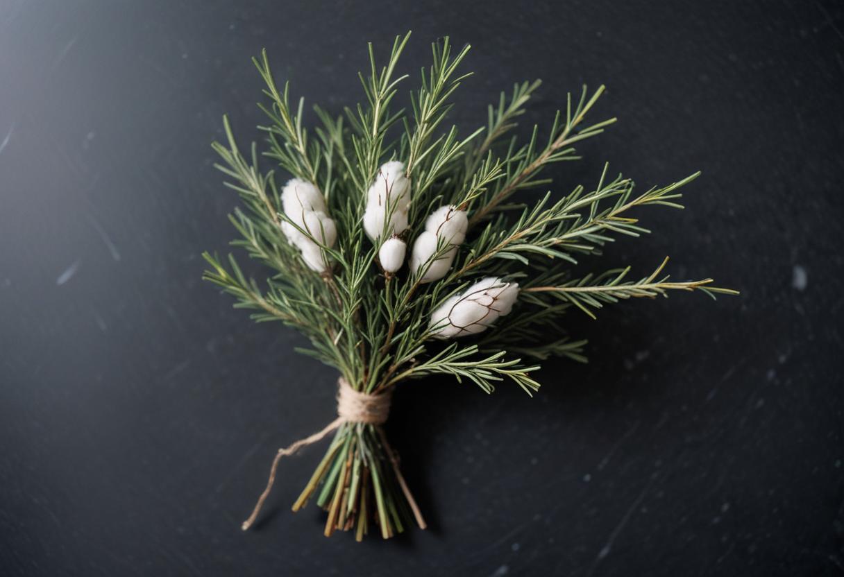 Elegant dried flower bouquet on dark background Elegant dried flower bouquet on dark background