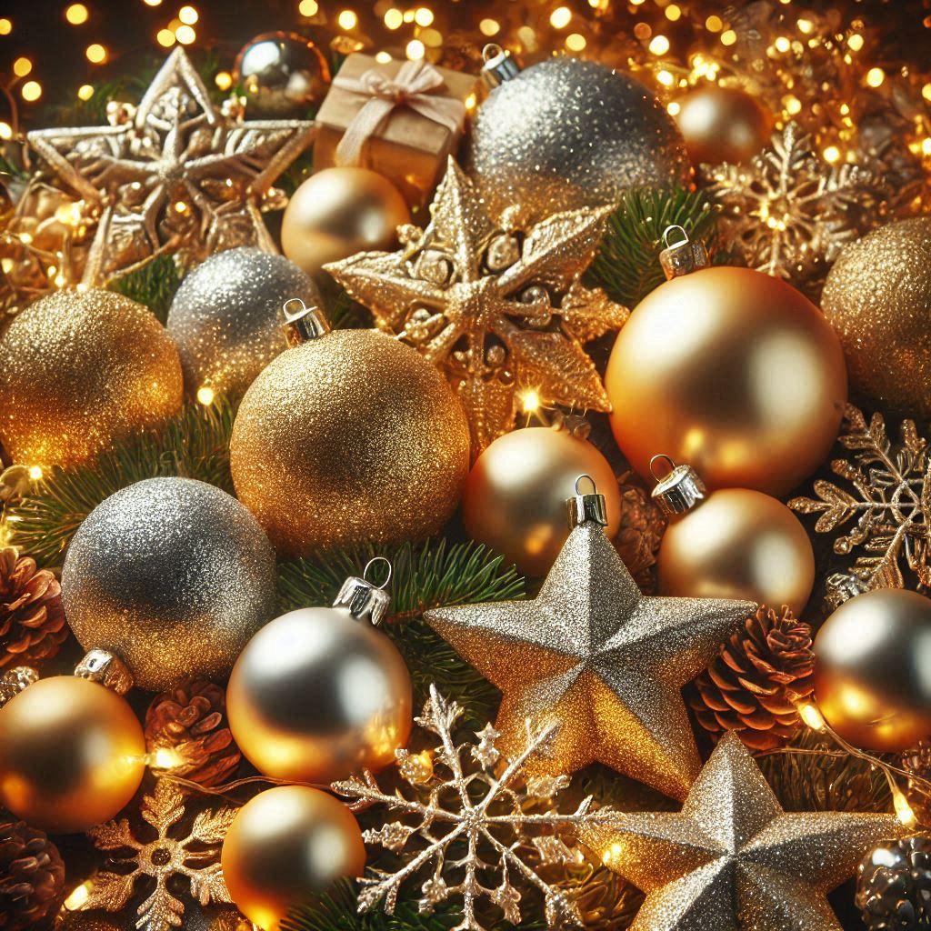 Gold and silver add festive cheer! Gold and silver add festive cheer!