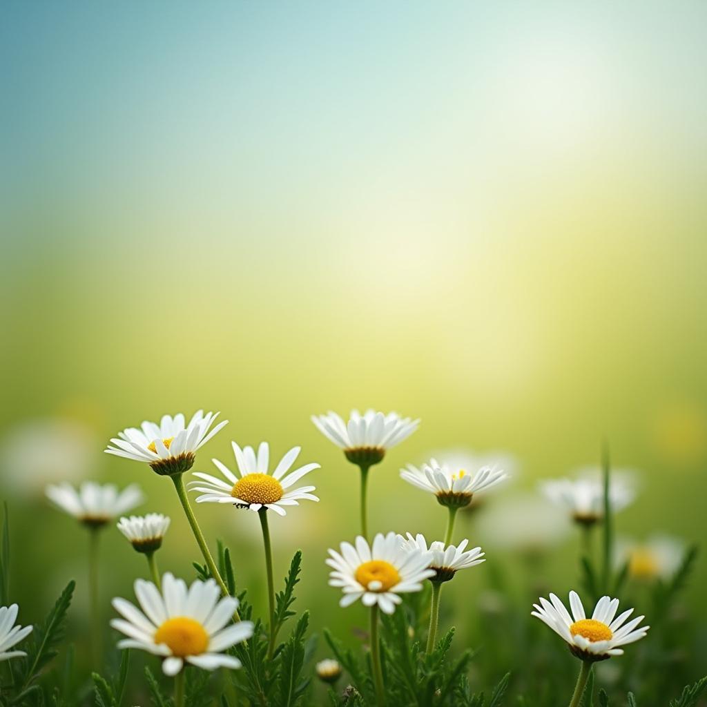 Daisies blooming in a sunny meadow Daisies blooming in a sunny meadow