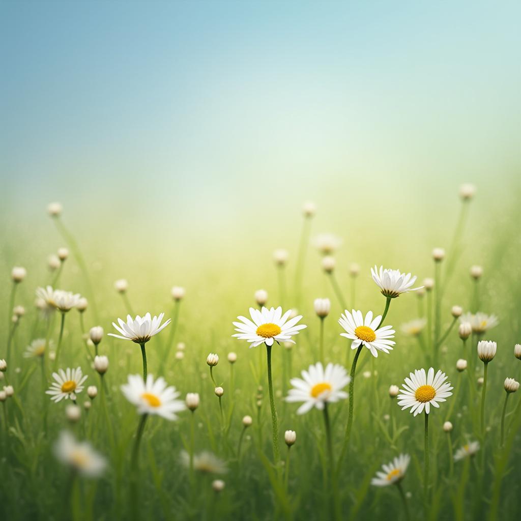 Daisies bloom in a sunny meadow during spring Daisies bloom in a sunny meadow during spring
