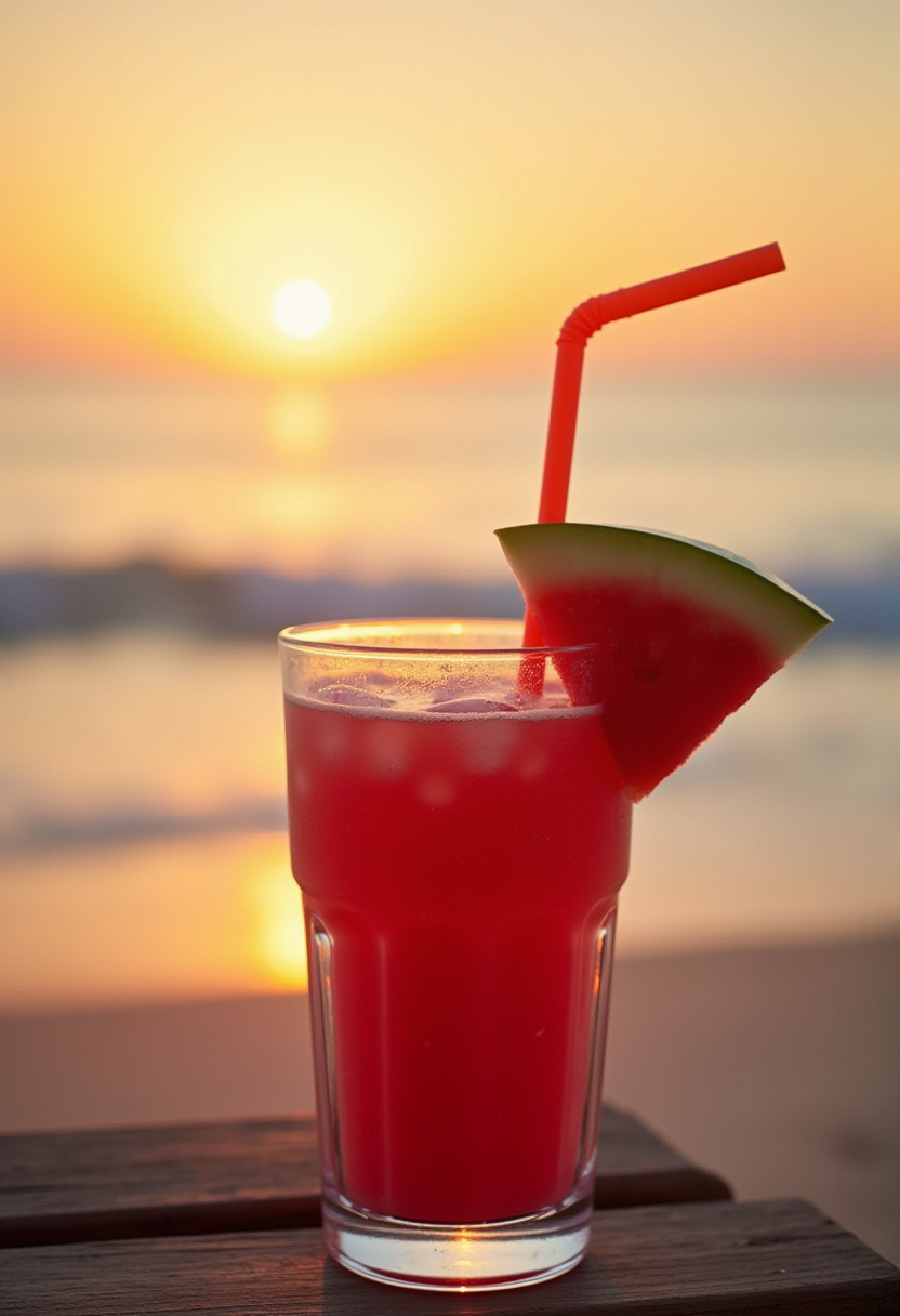 Watermelon Drink at Sunset Beach Watermelon Drink at Sunset Beach