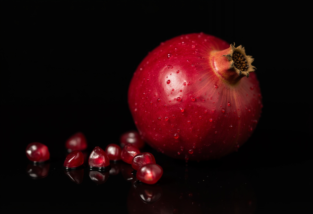 Ripe Pomegranate with Seeds Ripe Pomegranate with Seeds