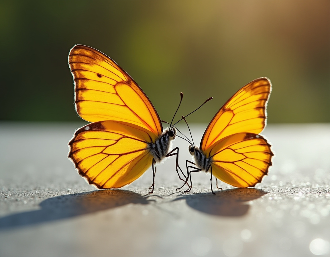 Butterflies displaying vibrant colors in natural sunlight Butterflies displaying vibrant colors in natural sunlight