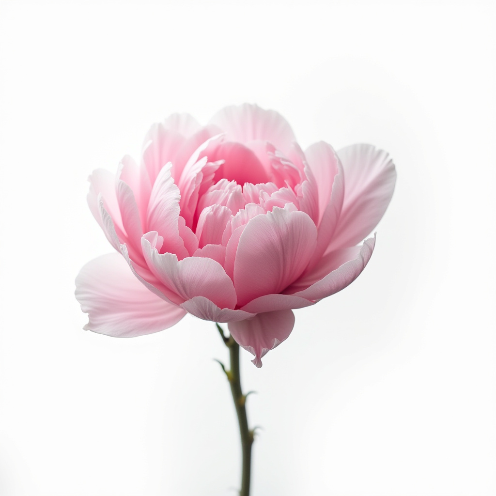 Beautiful pink peony flower blooming in natural light Beautiful pink peony flower blooming in natural light