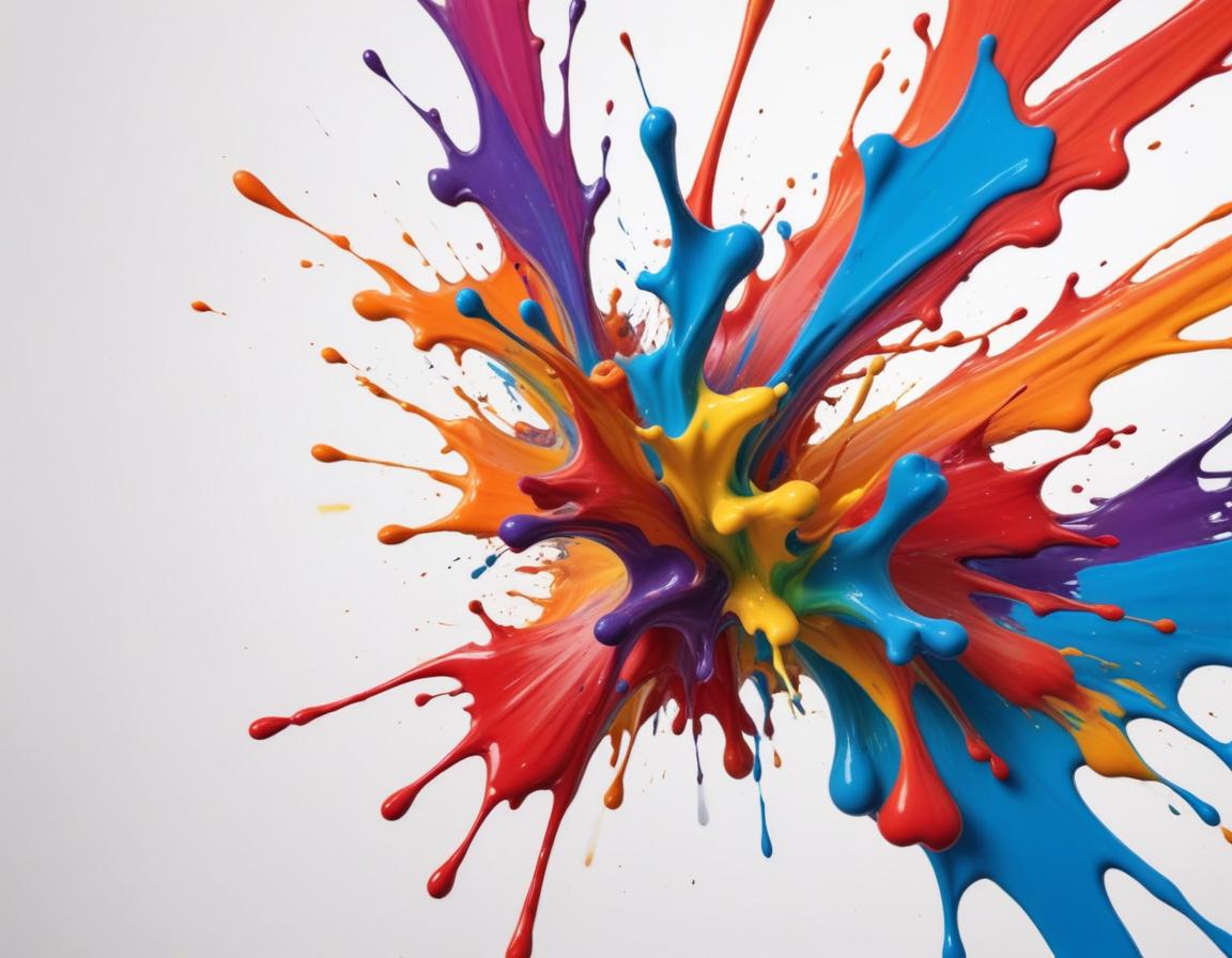 Vibrant paint splash creates dynamic abstract art Vibrant paint splash creates dynamic abstract art