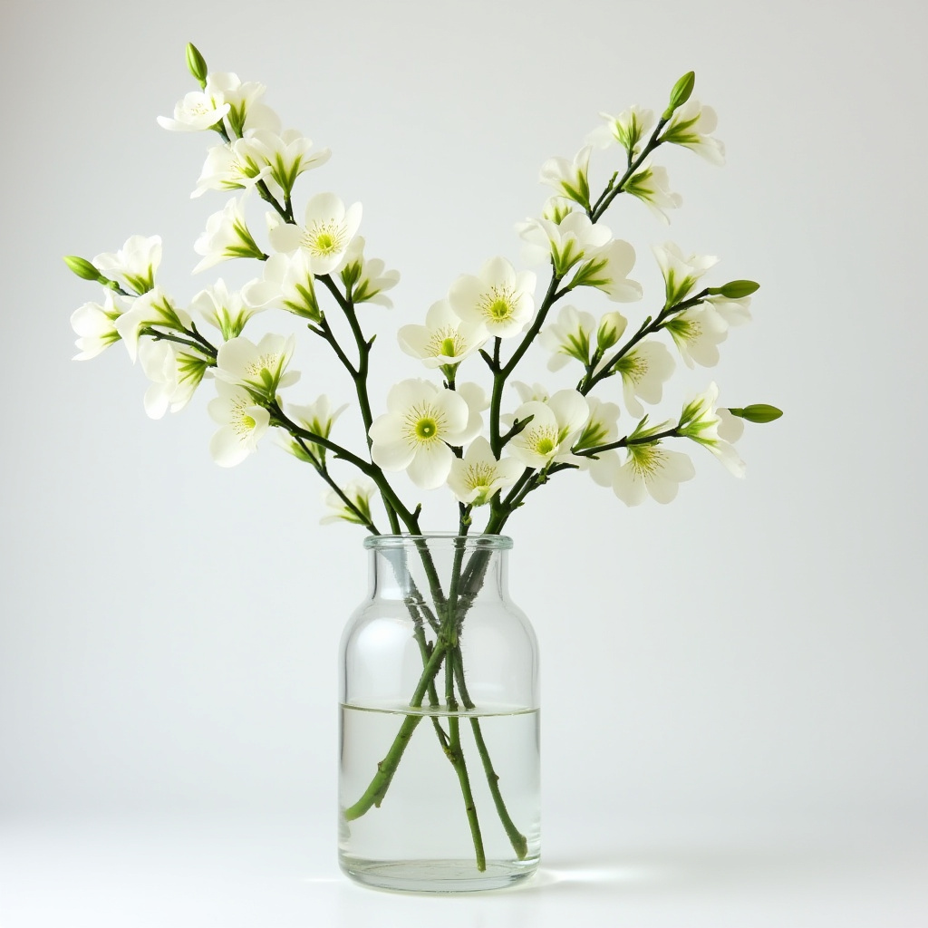 Elegant white flowers arranged in a vase Elegant white flowers arranged in a vase