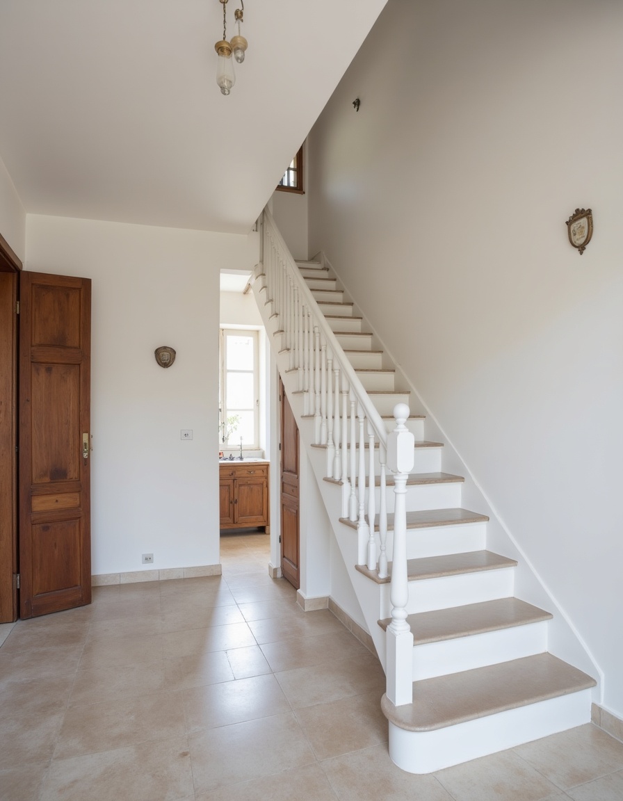 Elegant staircase in a modern home interior design Elegant staircase in a modern home interior design