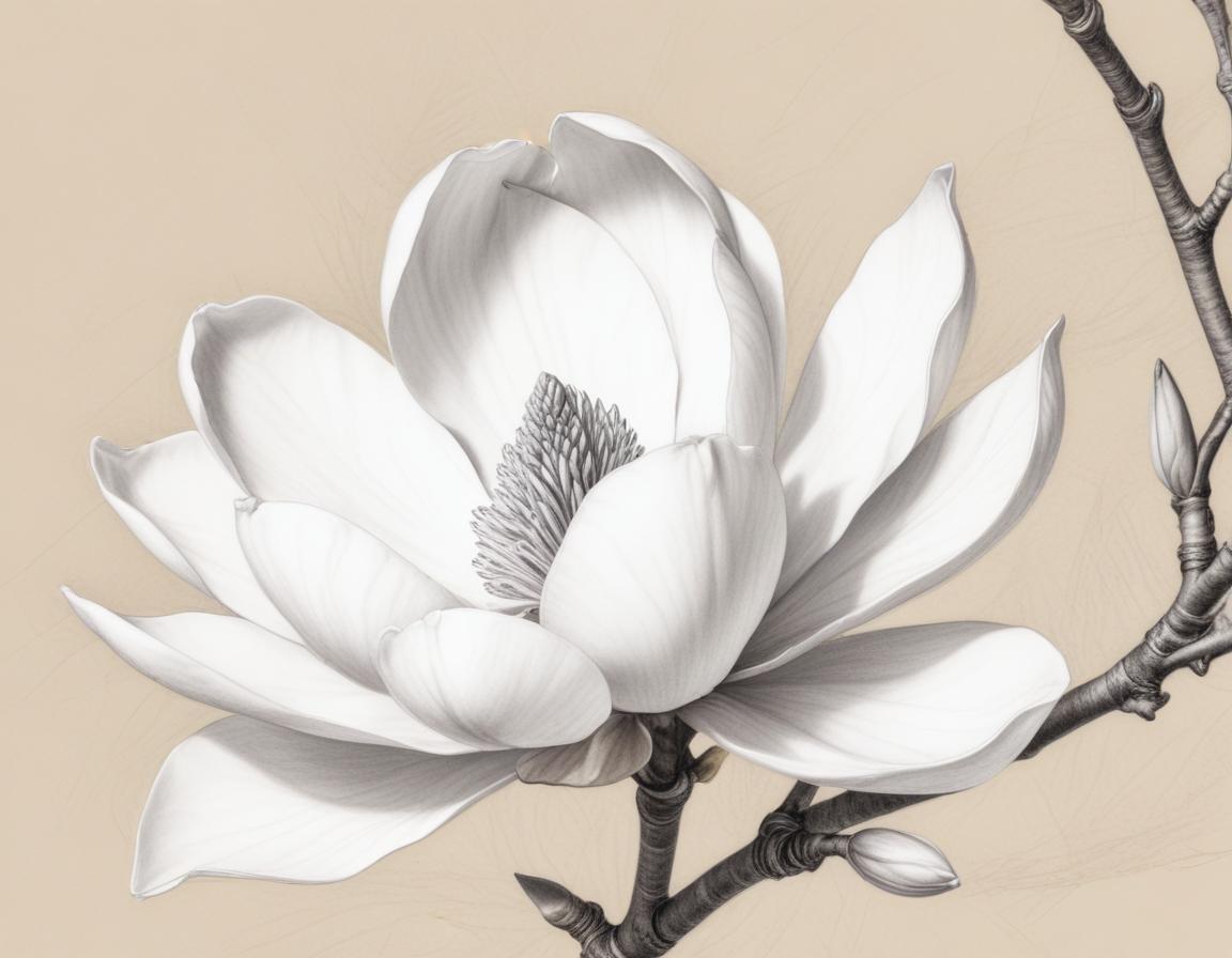 Beautiful white magnolia flower in springtime bloom Beautiful white magnolia flower in springtime bloom