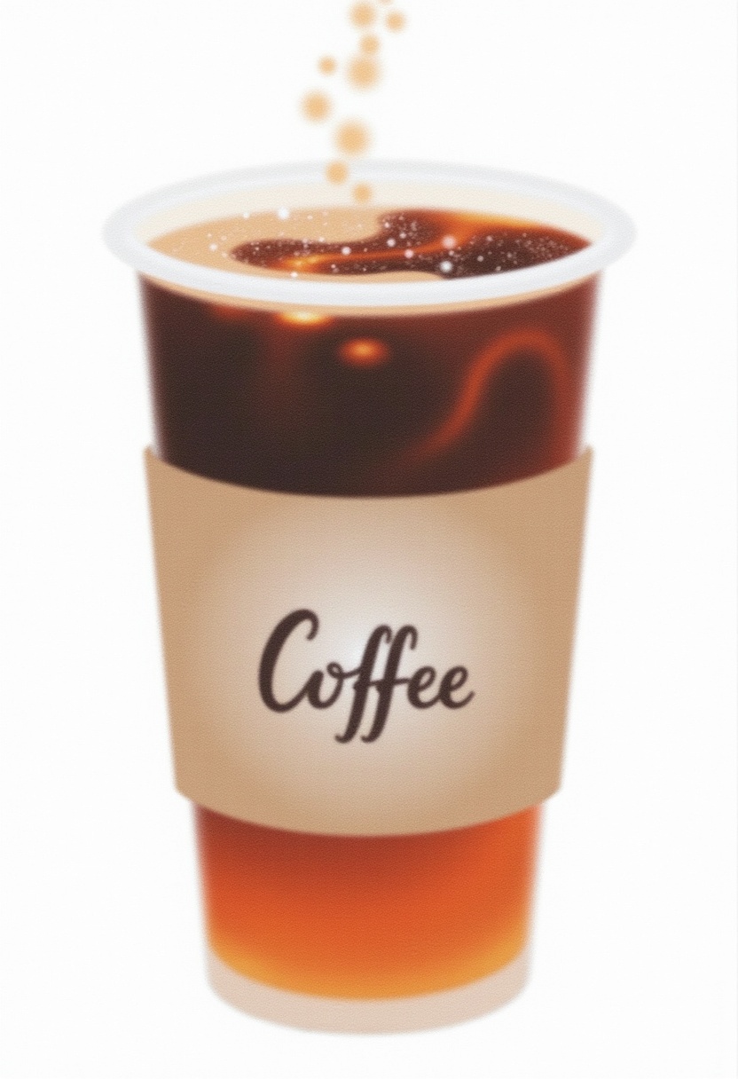 Delicious cup of iced coffee with rich flavors Delicious cup of iced coffee with rich flavors