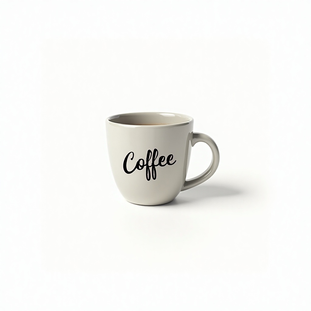 Coffee cup on a white background for beverage enthusiasts Coffee cup on a white background for beverage enthusiasts