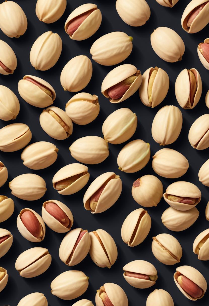 Pistachios spread out on a dark surface Pistachios spread out on a dark surface