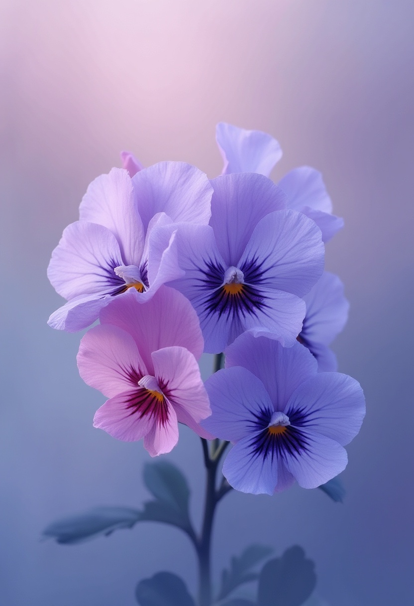 Beautiful violet and pink flowers with soft background Beautiful violet and pink flowers with soft background