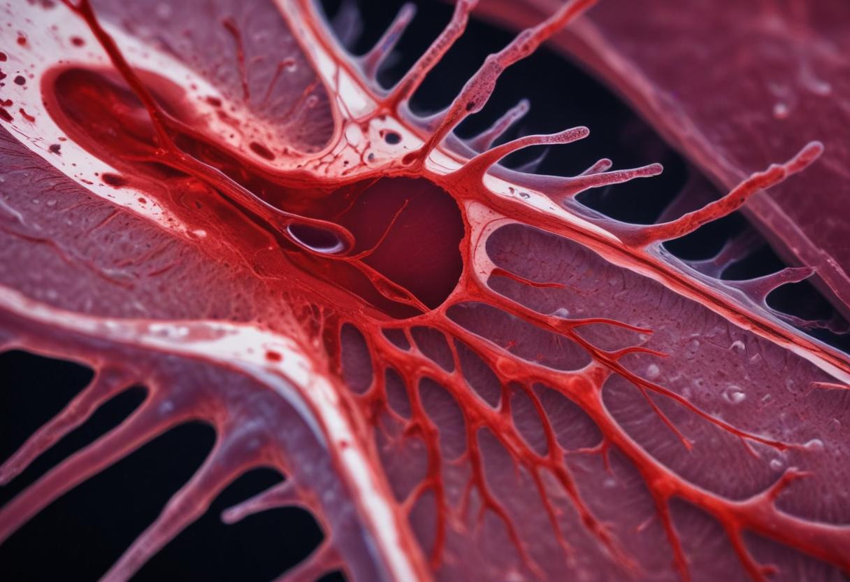 Intricate details of red blood cells under microscopic view Intricate details of red blood cells under microscopic view