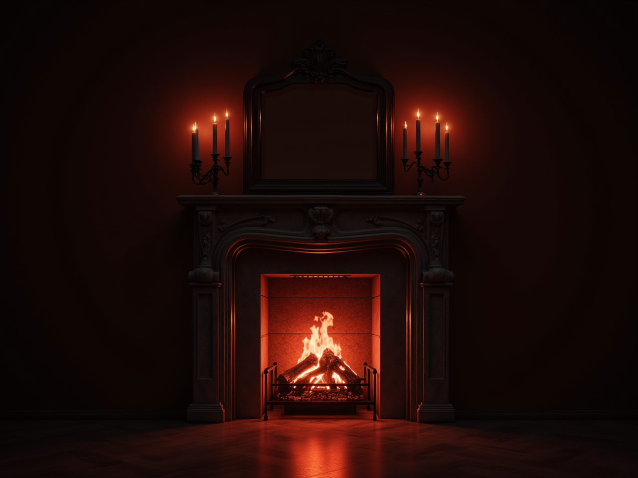 Cozy fireplace scene with warm glowing flames at dusk Cozy fireplace scene with warm glowing flames at dusk