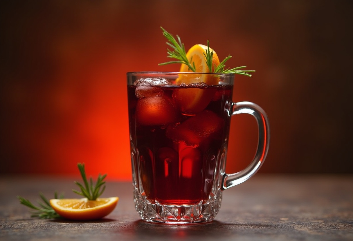 Refreshing beverage served in a clear glass mug Refreshing beverage served in a clear glass mug