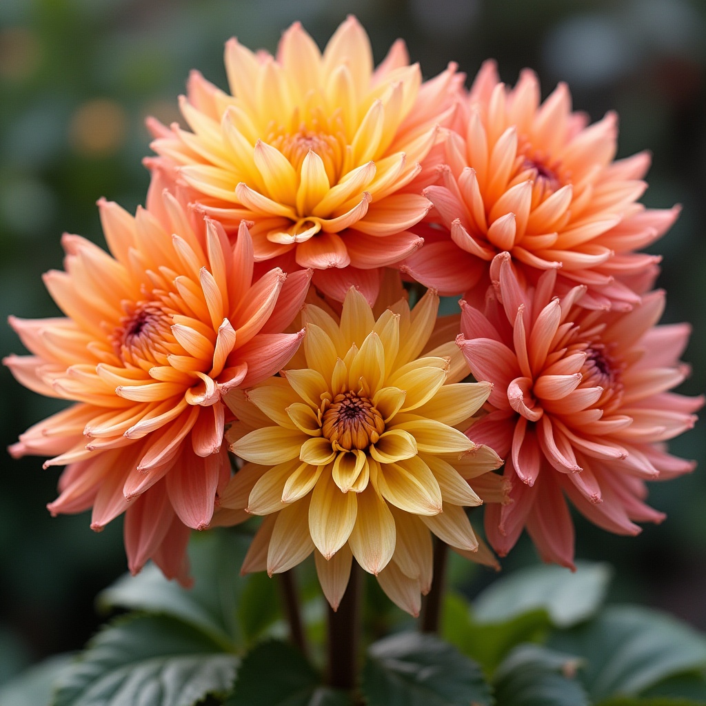 Beautiful dahlia flowers bloom in vibrant colors Beautiful dahlia flowers bloom in vibrant colors
