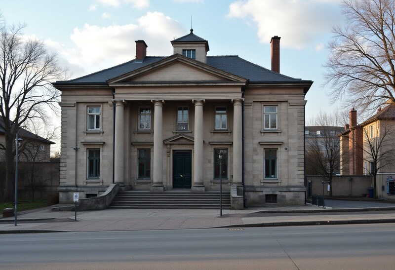 Historic building with classical architecture in a city Historic building with classical architecture in a city