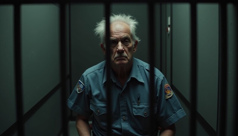 Elderly man sits alone in a dimly lit room Elderly man sits alone in a dimly lit room