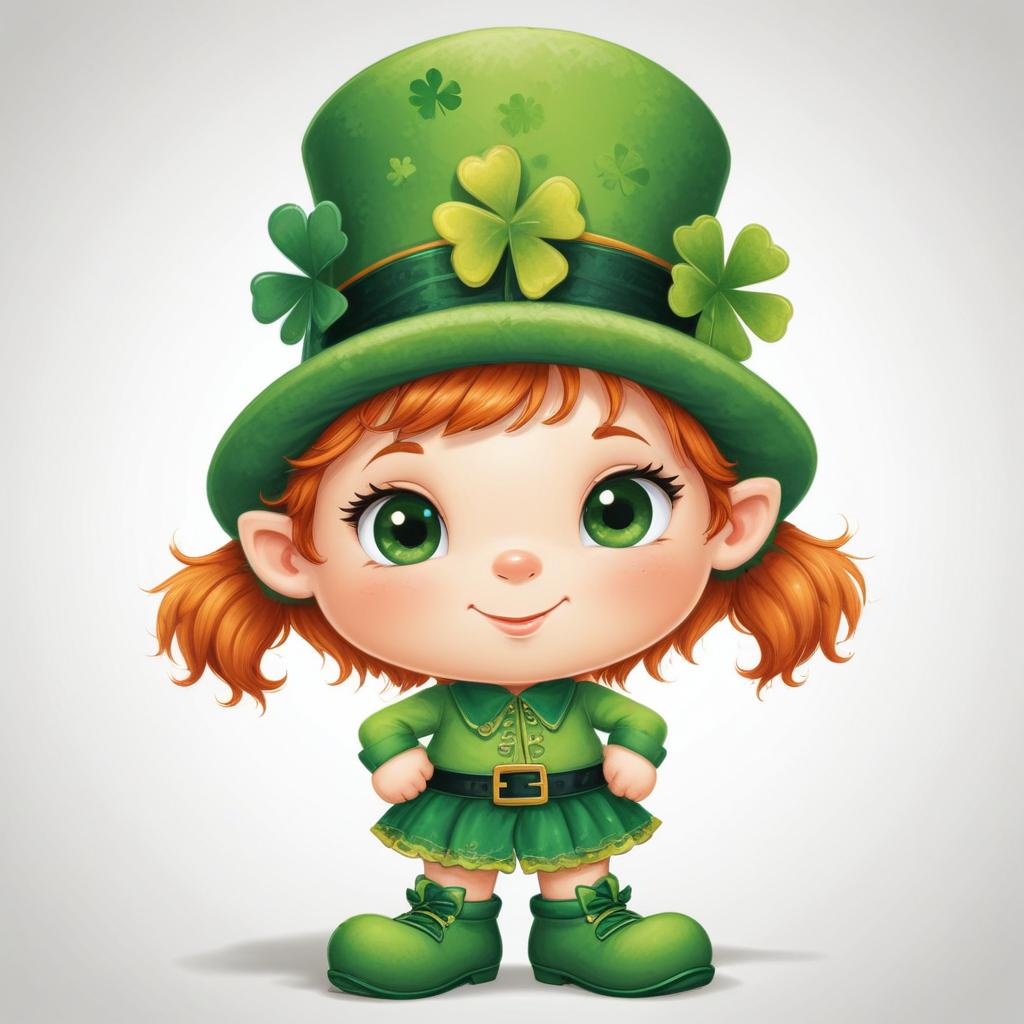 Cute leprechaun girl celebrating st. patrick's day Cute leprechaun girl celebrating st. patrick's day
