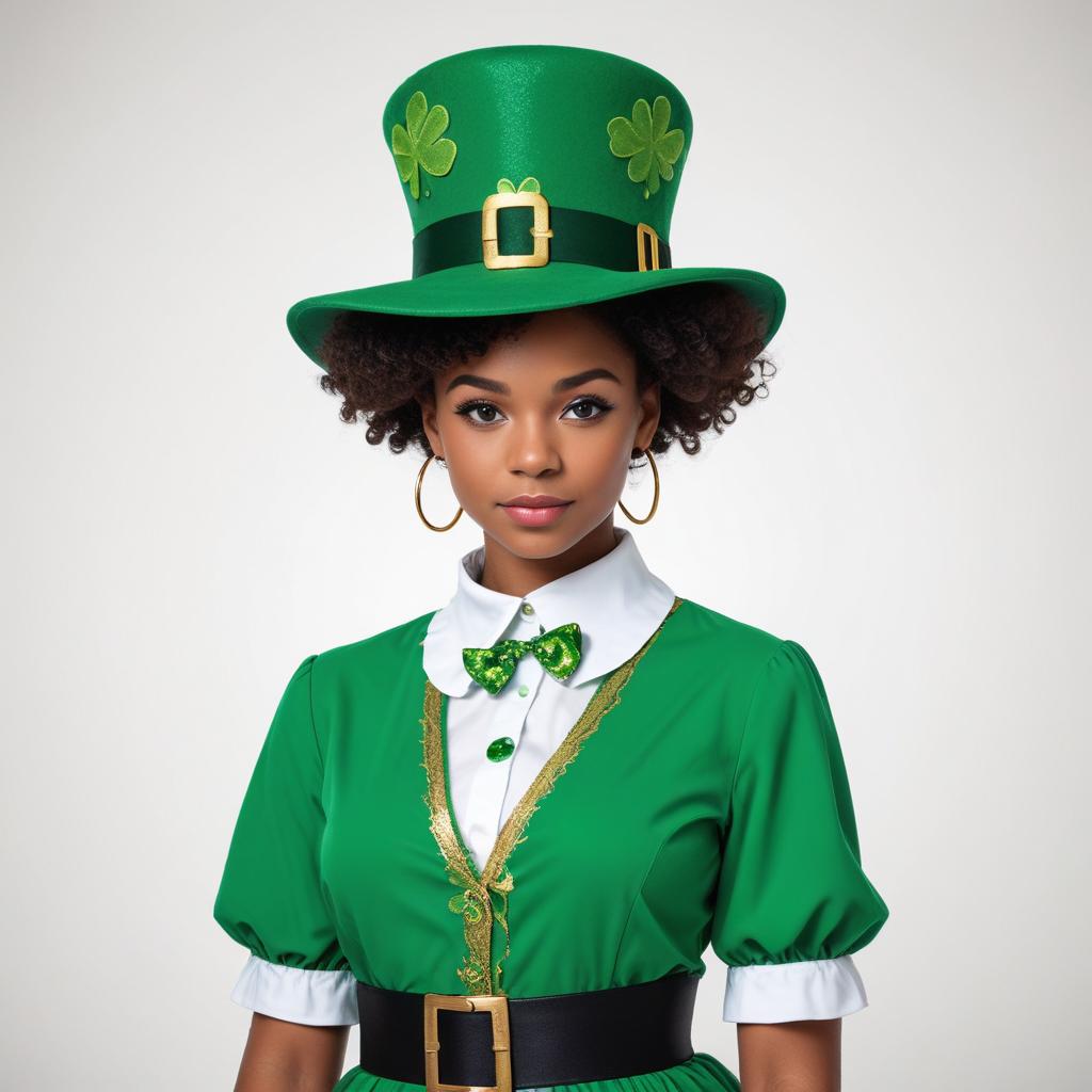 Celebrating st. patrick's day with vibrant green attire Celebrating st. patrick's day with vibrant green attire