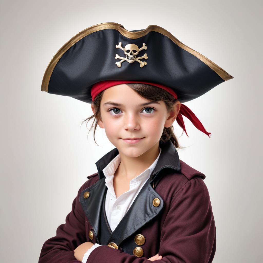 Young pirate poses confidently in costume Young pirate poses confidently in costume