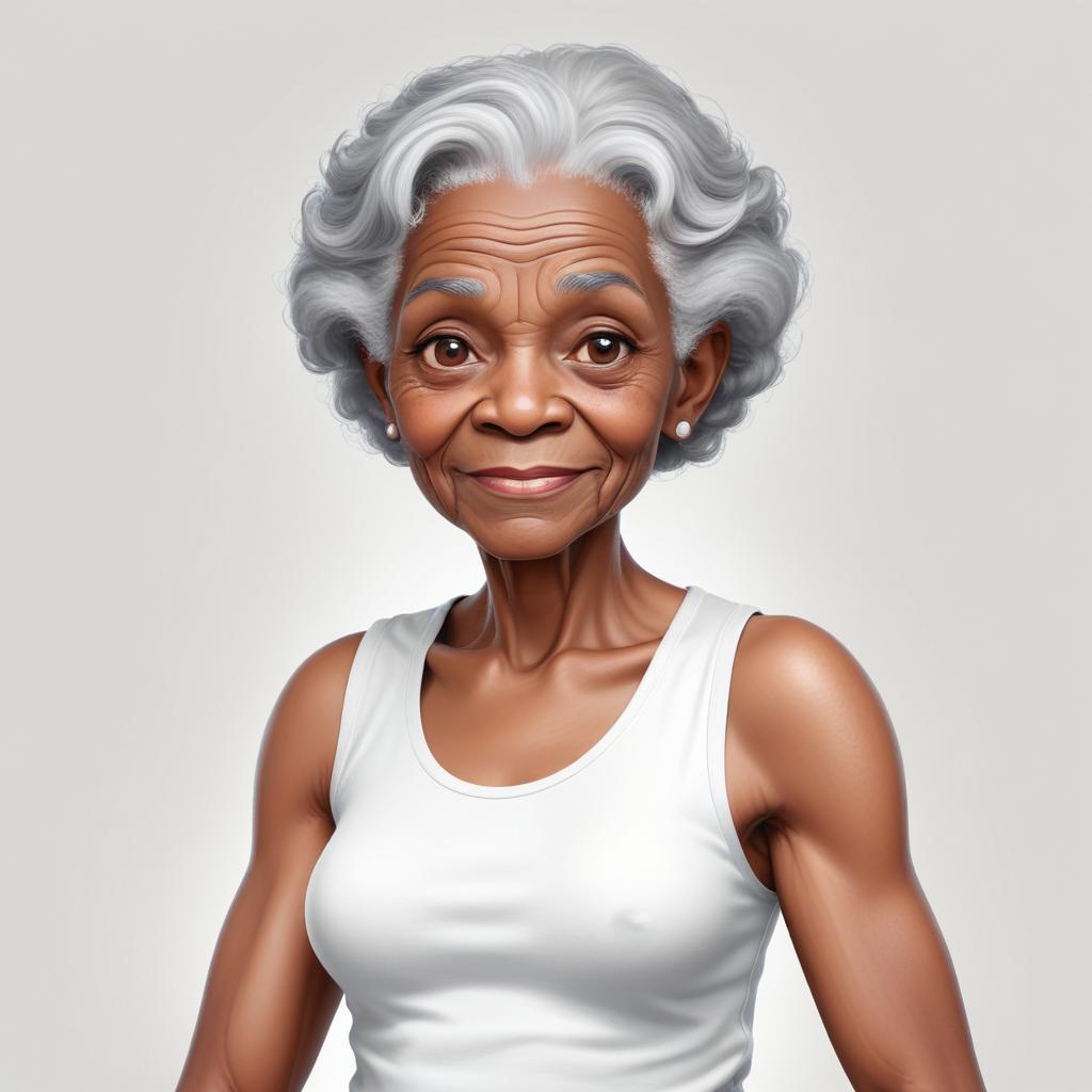 Strong elderly woman smiling with confidence Strong elderly woman smiling with confidence