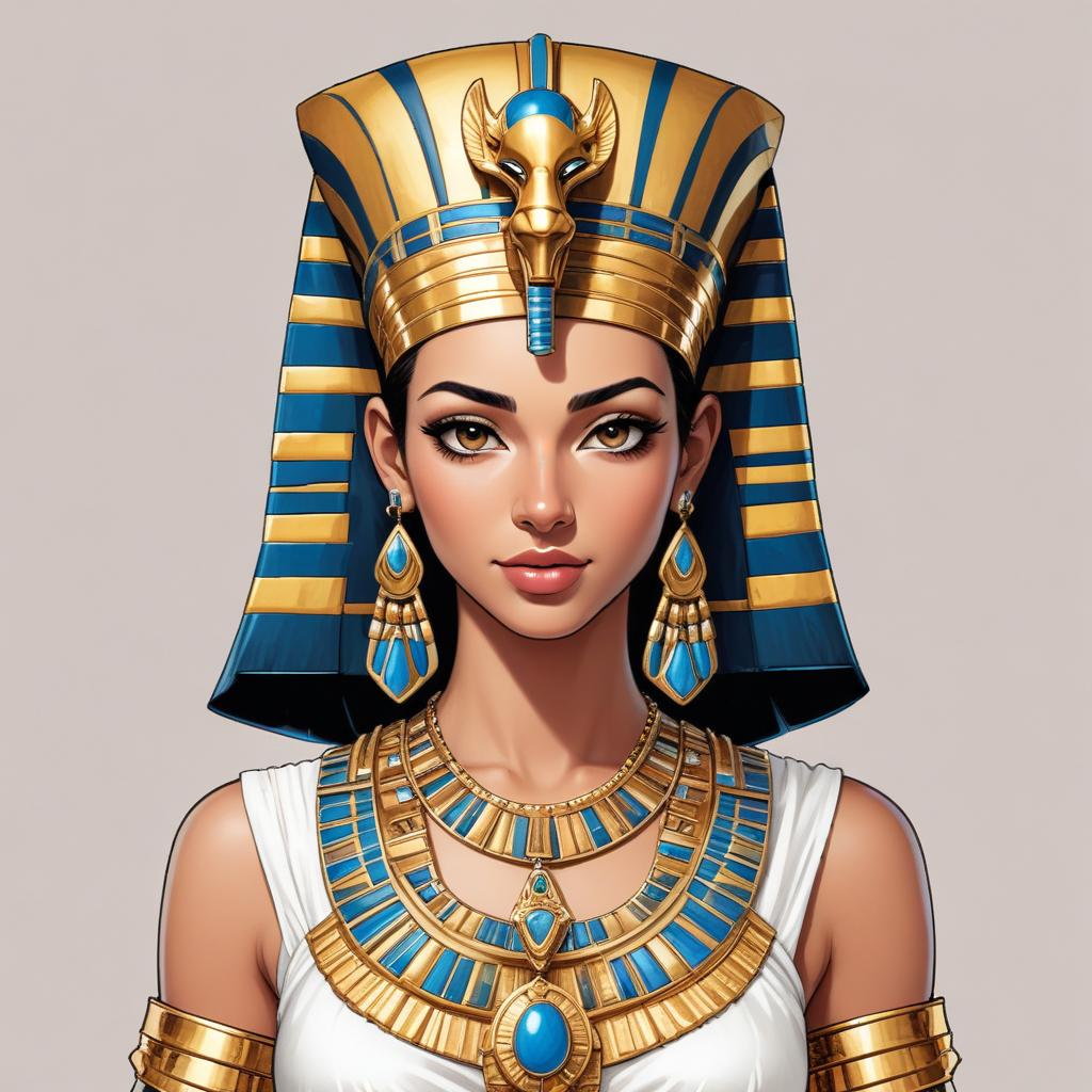 Beautiful queen wearing ancient egyptian regalia Beautiful queen wearing ancient egyptian regalia